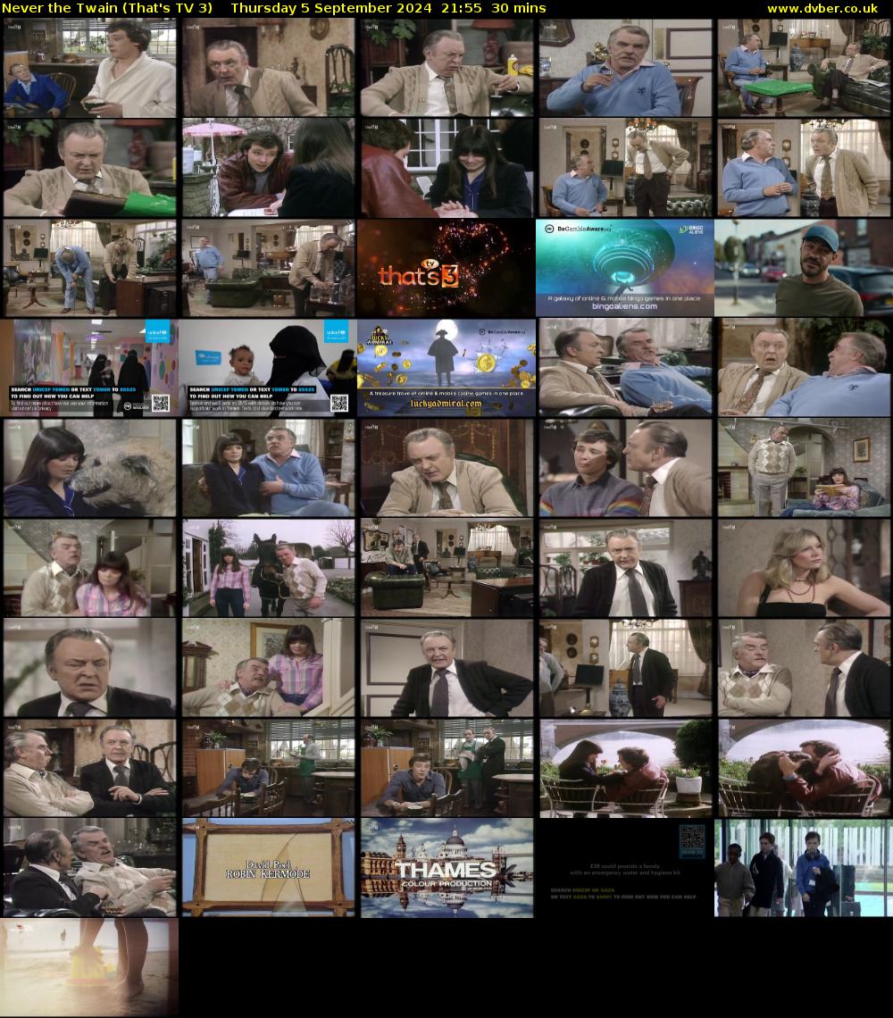 Never the Twain (That's TV 3) Thursday 5 September 2024 21:55 - 22:25
