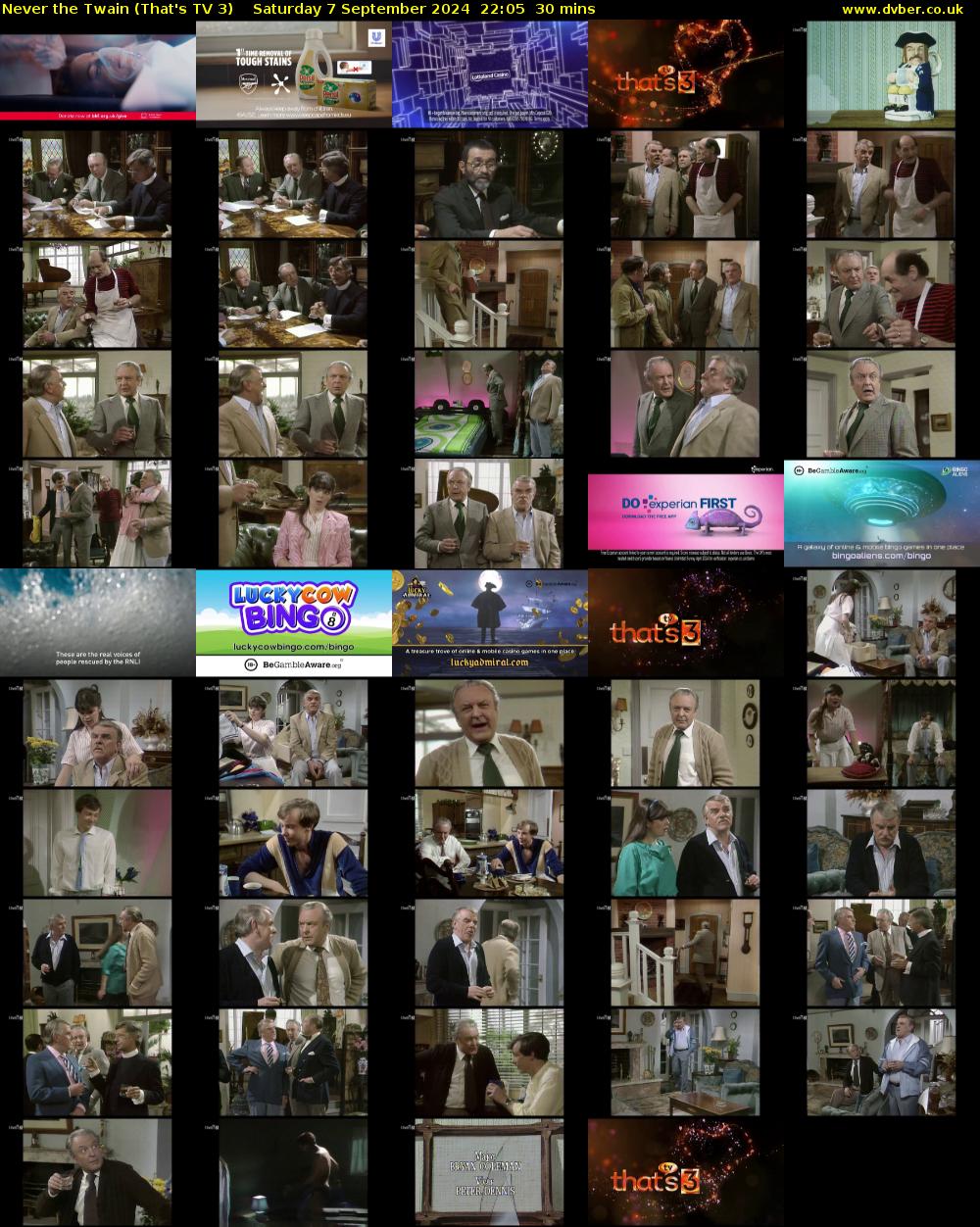 Never the Twain (That's TV 3) Saturday 7 September 2024 22:05 - 22:35