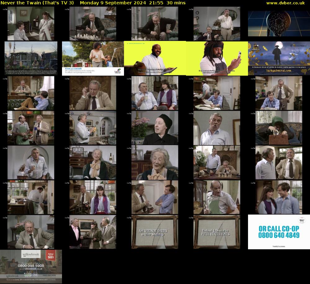 Never the Twain (That's TV 3) Monday 9 September 2024 21:55 - 22:25
