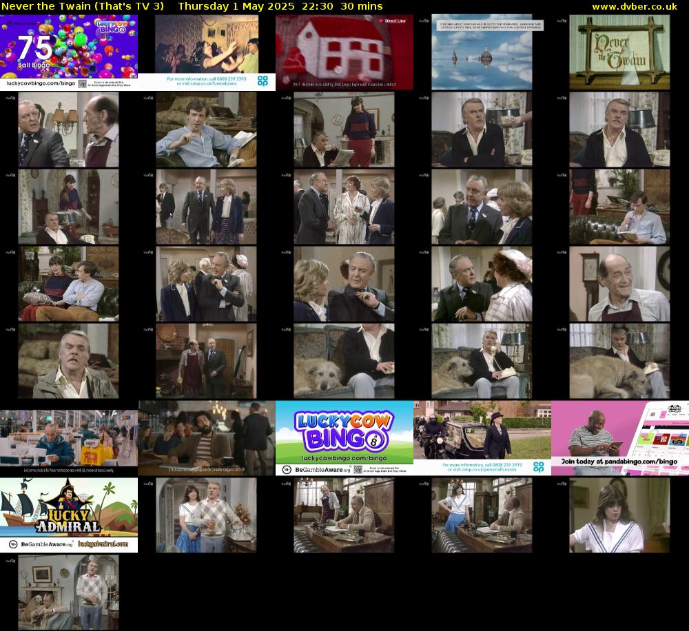 Never the Twain (That's TV 3) Thursday 1 May 2025 22:30 - 23:00