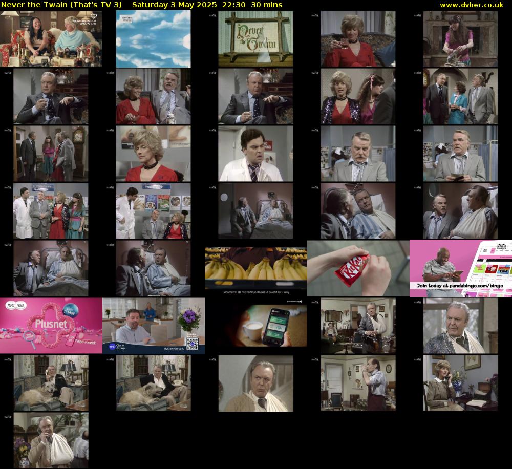 Never the Twain (That's TV 3) Saturday 3 May 2025 22:30 - 23:00