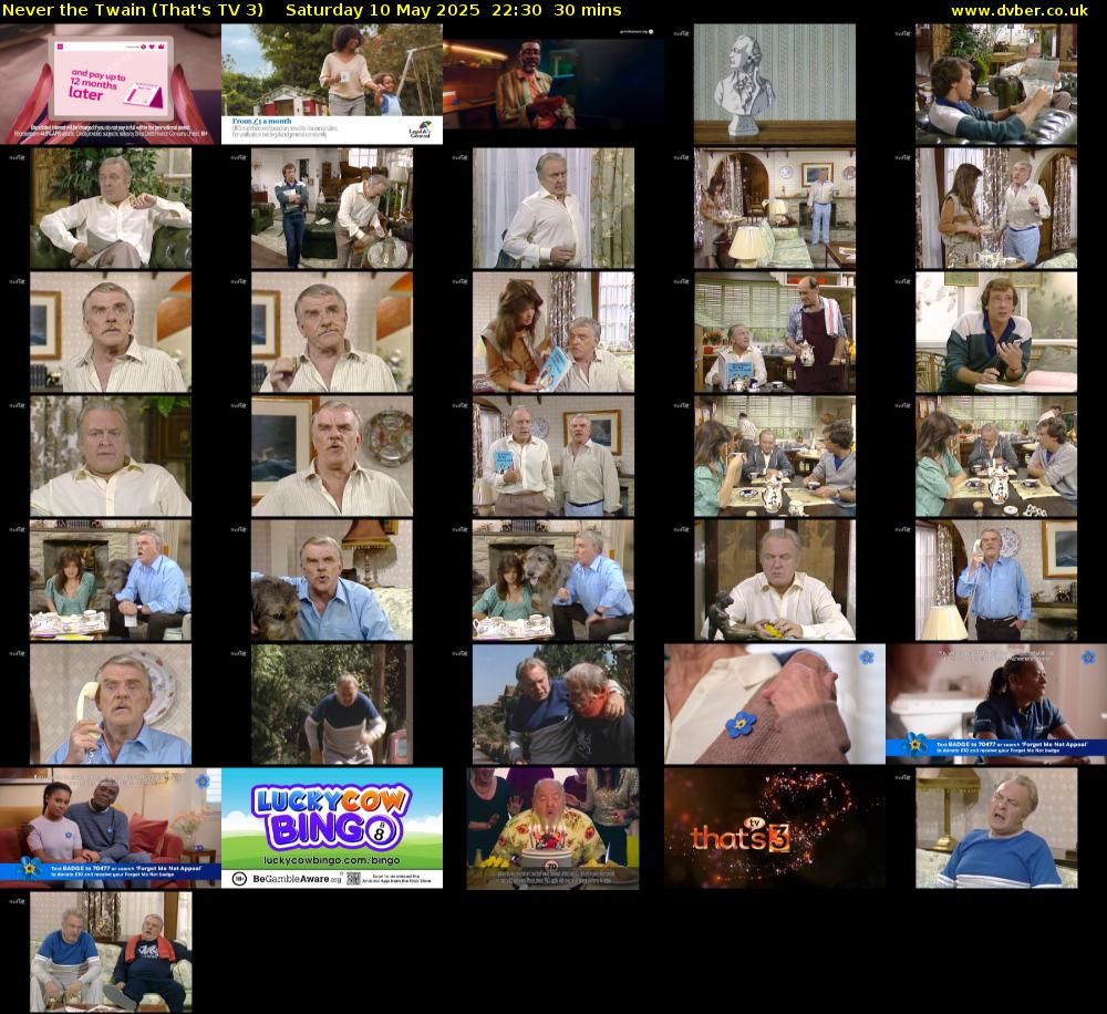 Never the Twain (That's TV 3) Saturday 10 May 2025 22:30 - 23:00