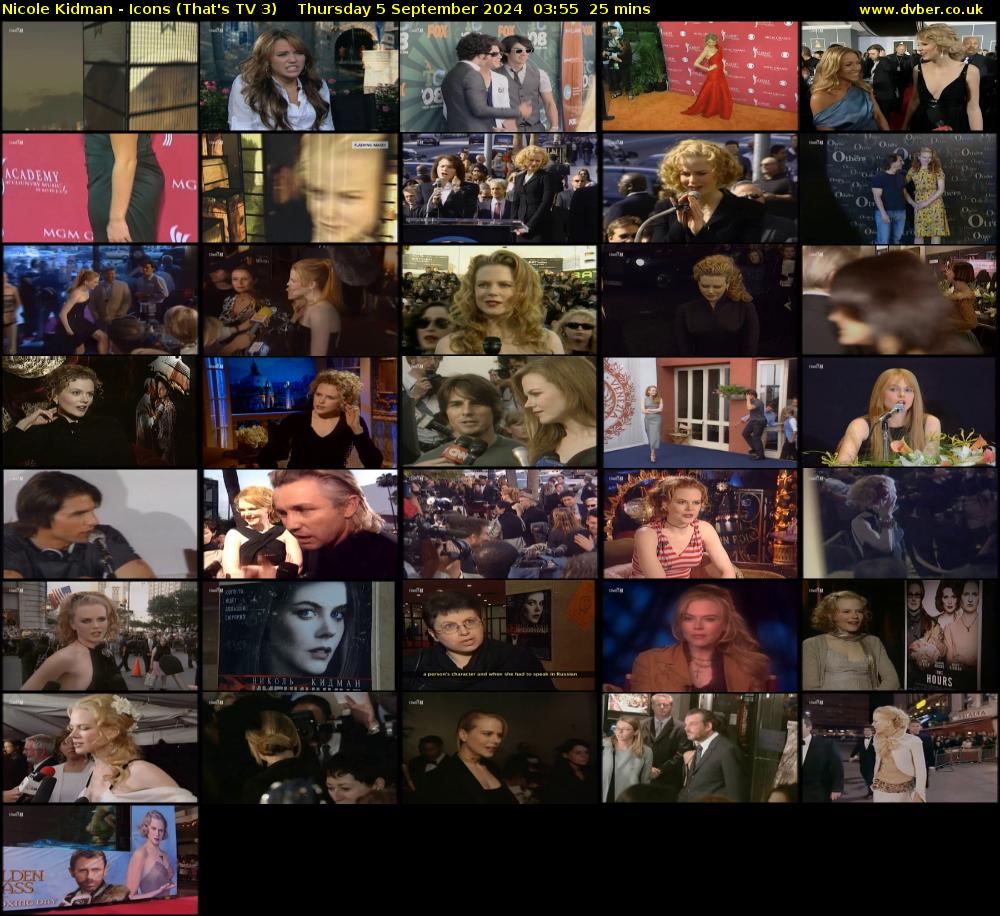 Nicole Kidman - Icons (That's TV 3) Thursday 5 September 2024 03:55 - 04:20
