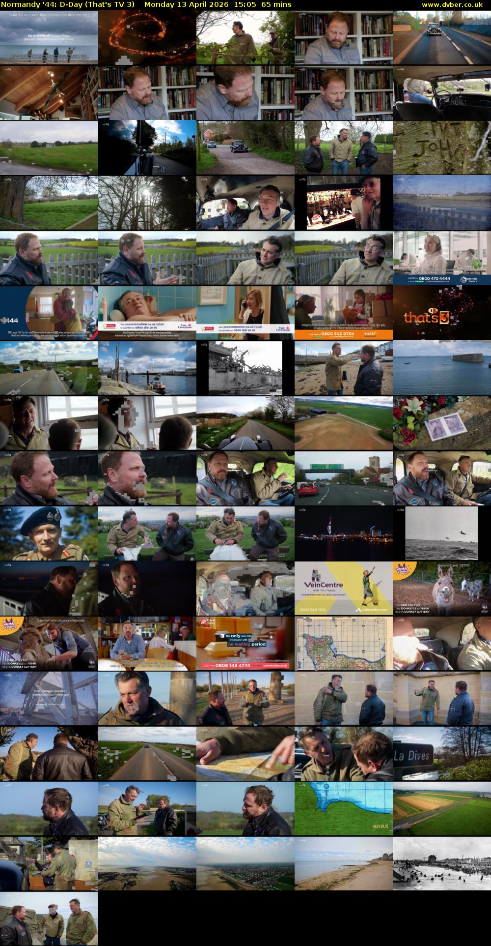 Normandy '44: D-Day (That's TV 3) Monday 13 April 2026 15:05 - 16:10