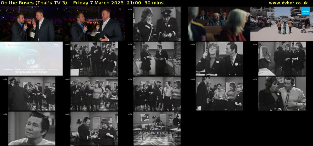 On The Buses (That's TV 3) Friday 7 March 2025 21:00 - 21:30