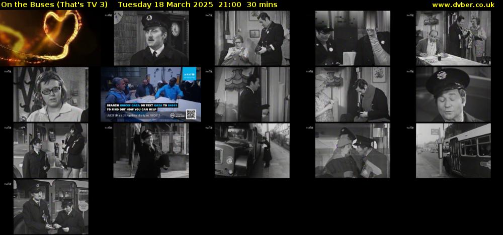 On The Buses (That's TV 3) Tuesday 18 March 2025 21:00 - 21:30