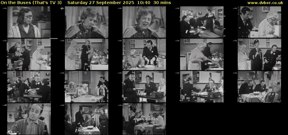 On The Buses (That's TV 3) Saturday 27 September 2025 10:40 - 11:10