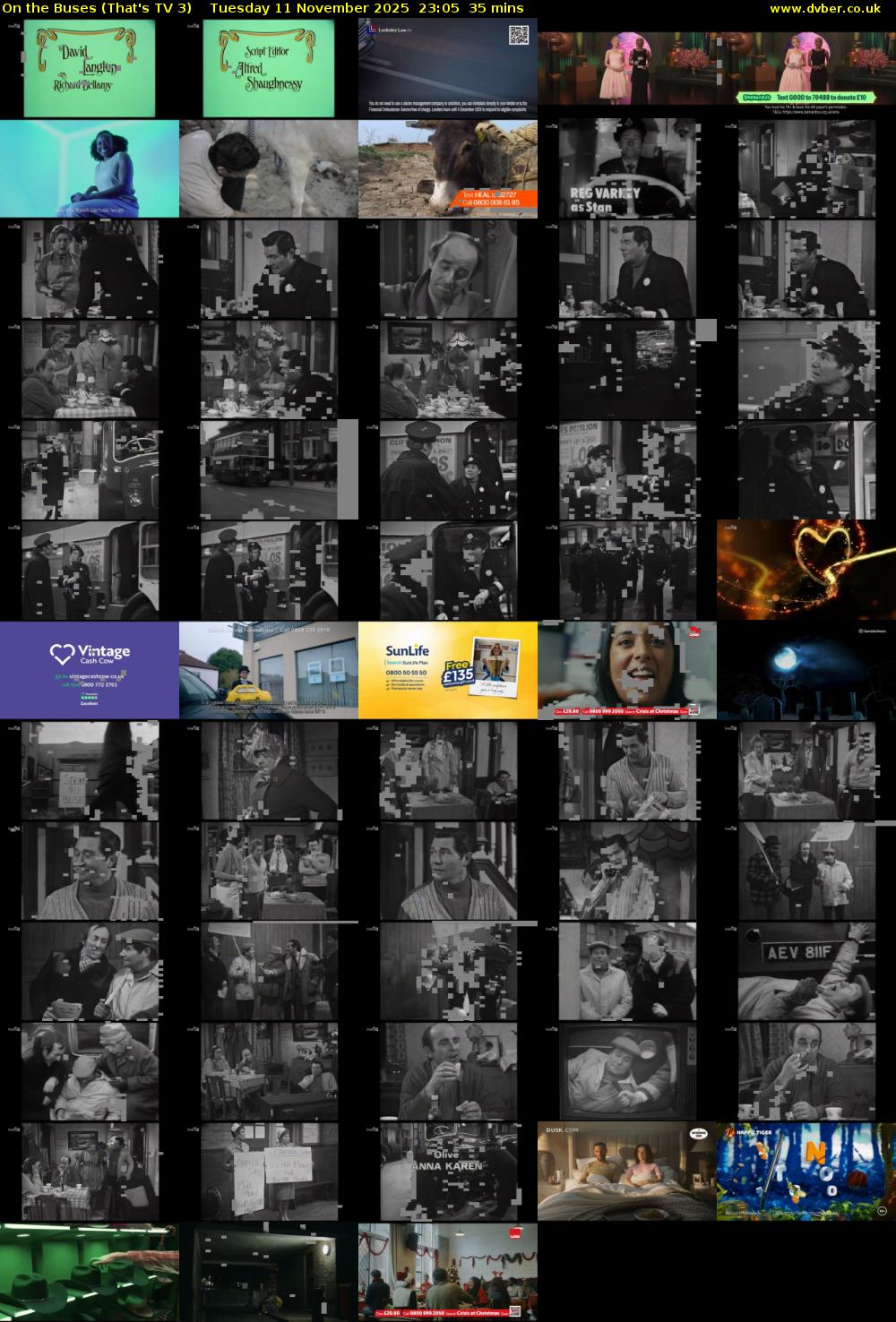 On The Buses (That's TV 3) Tuesday 11 November 2025 23:05 - 23:40