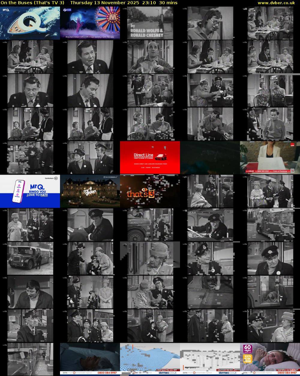 On The Buses (That's TV 3) Thursday 13 November 2025 23:10 - 23:40