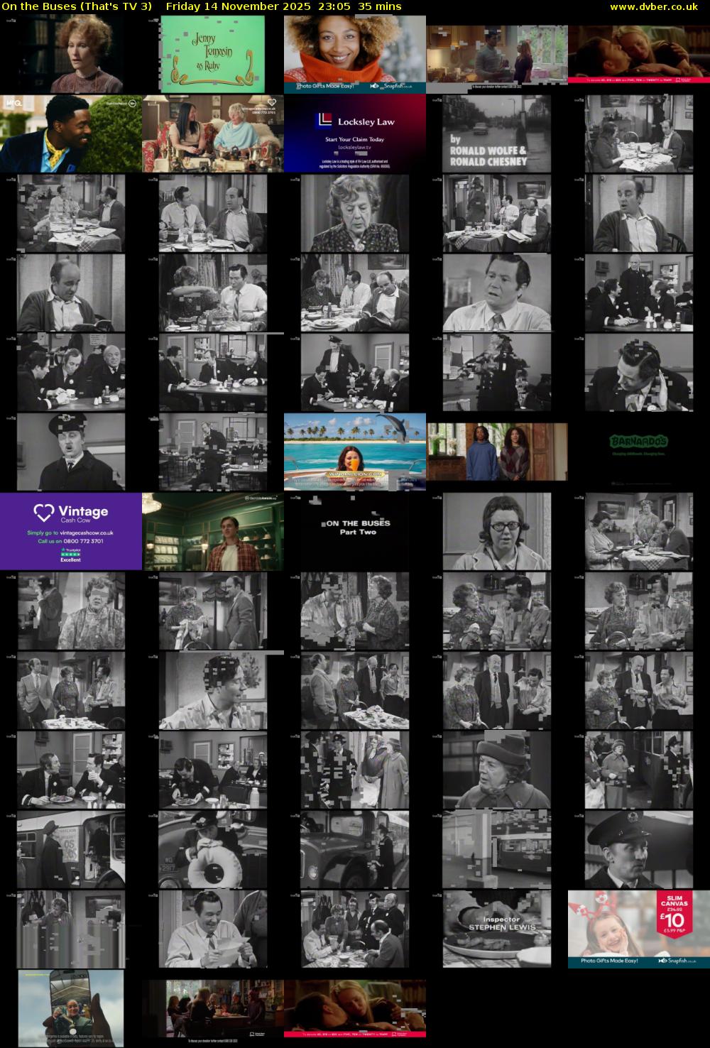 On The Buses (That's TV 3) Friday 14 November 2025 23:05 - 23:40