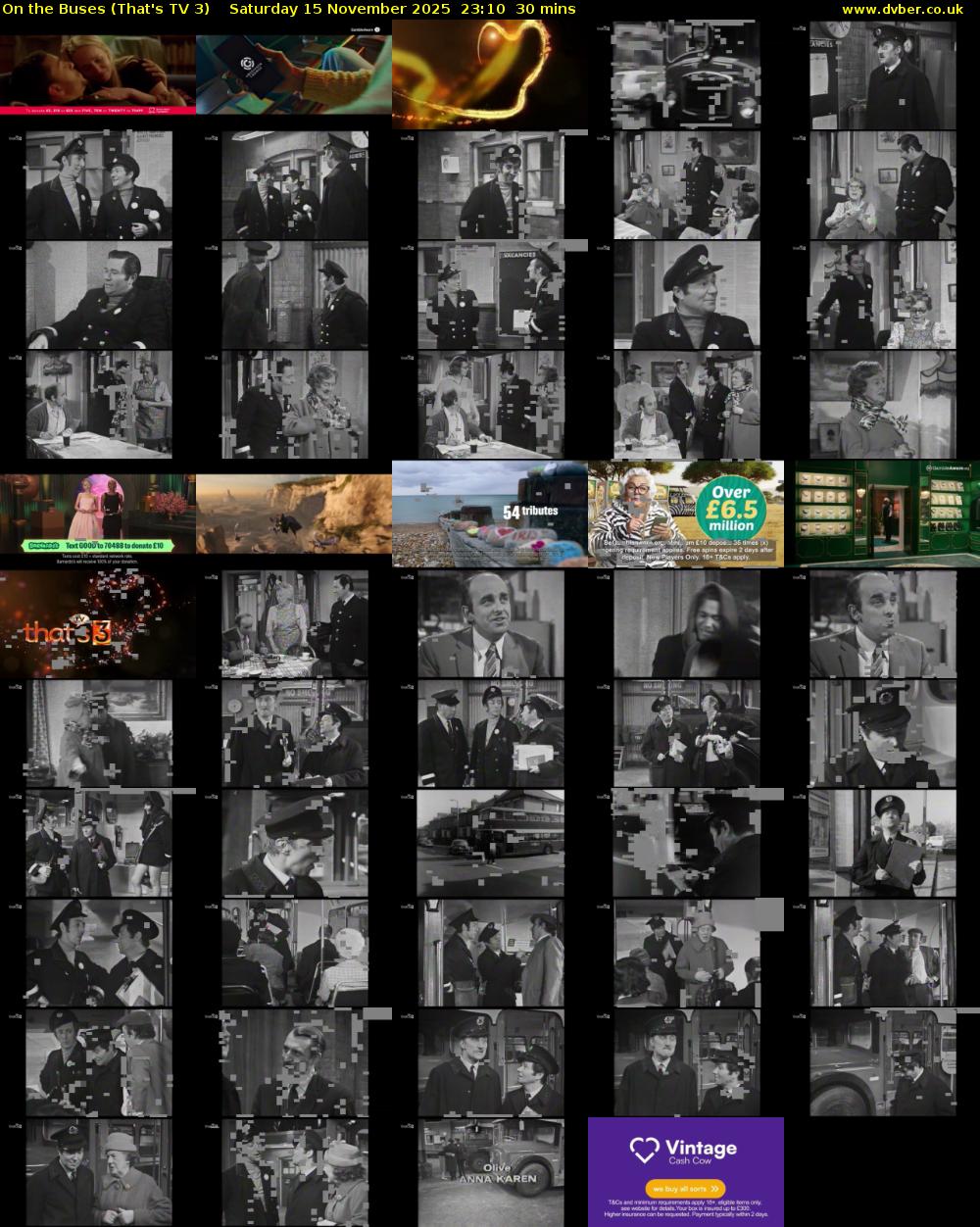 On The Buses (That's TV 3) Saturday 15 November 2025 23:10 - 23:40
