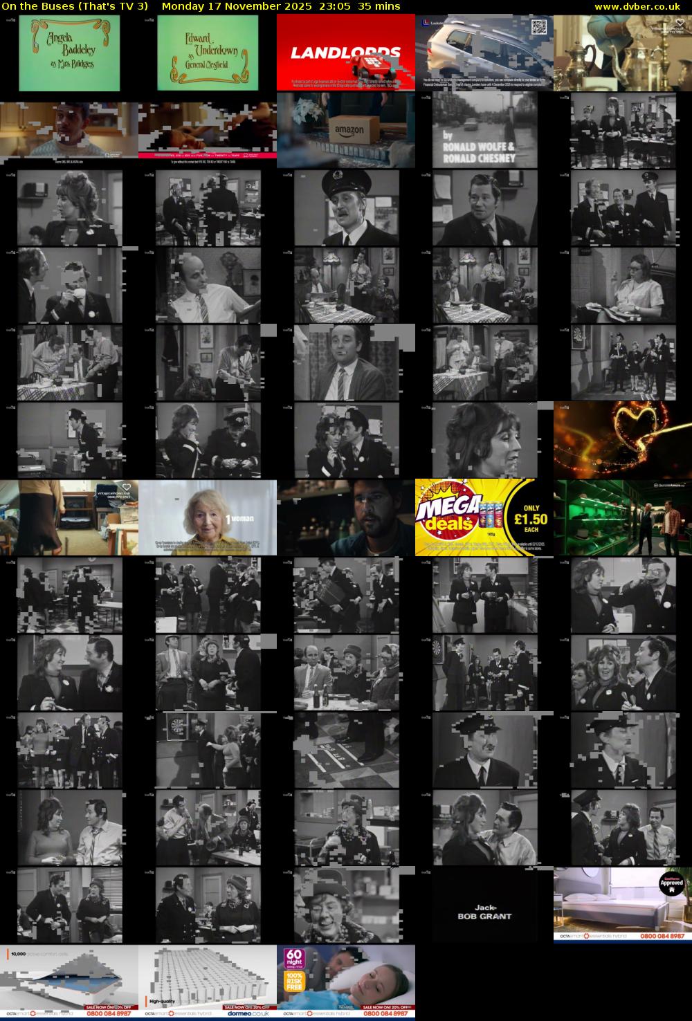 On The Buses (That's TV 3) Monday 17 November 2025 23:05 - 23:40