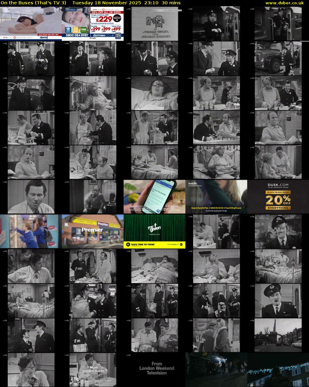 On The Buses (That's TV 3) Tuesday 18 November 2025 23:10 - 23:40