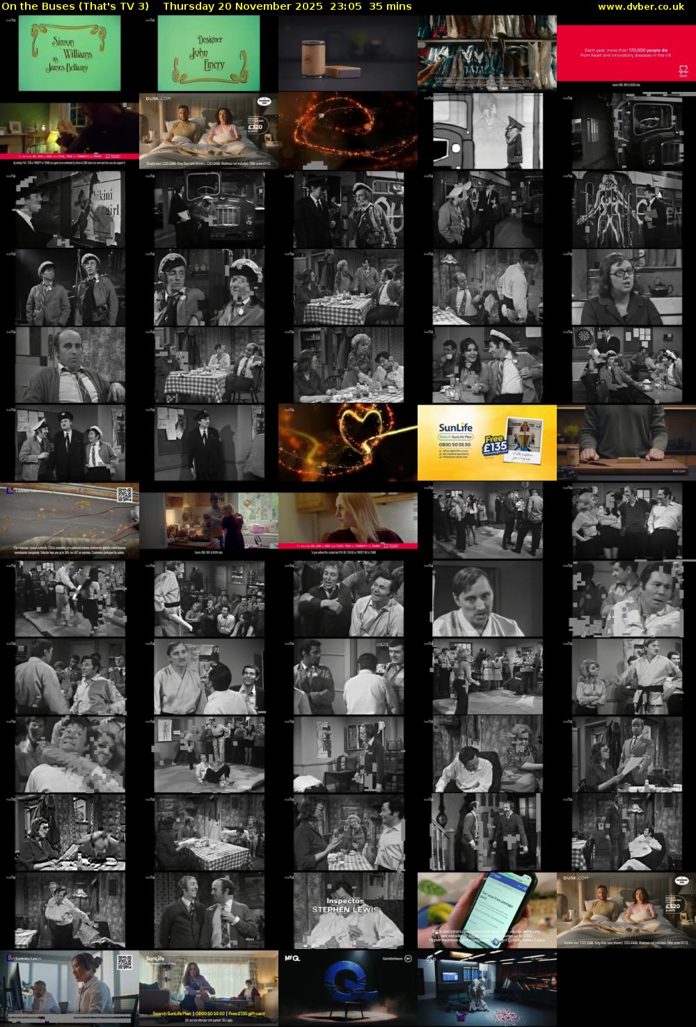 On The Buses (That's TV 3) Thursday 20 November 2025 23:05 - 23:40