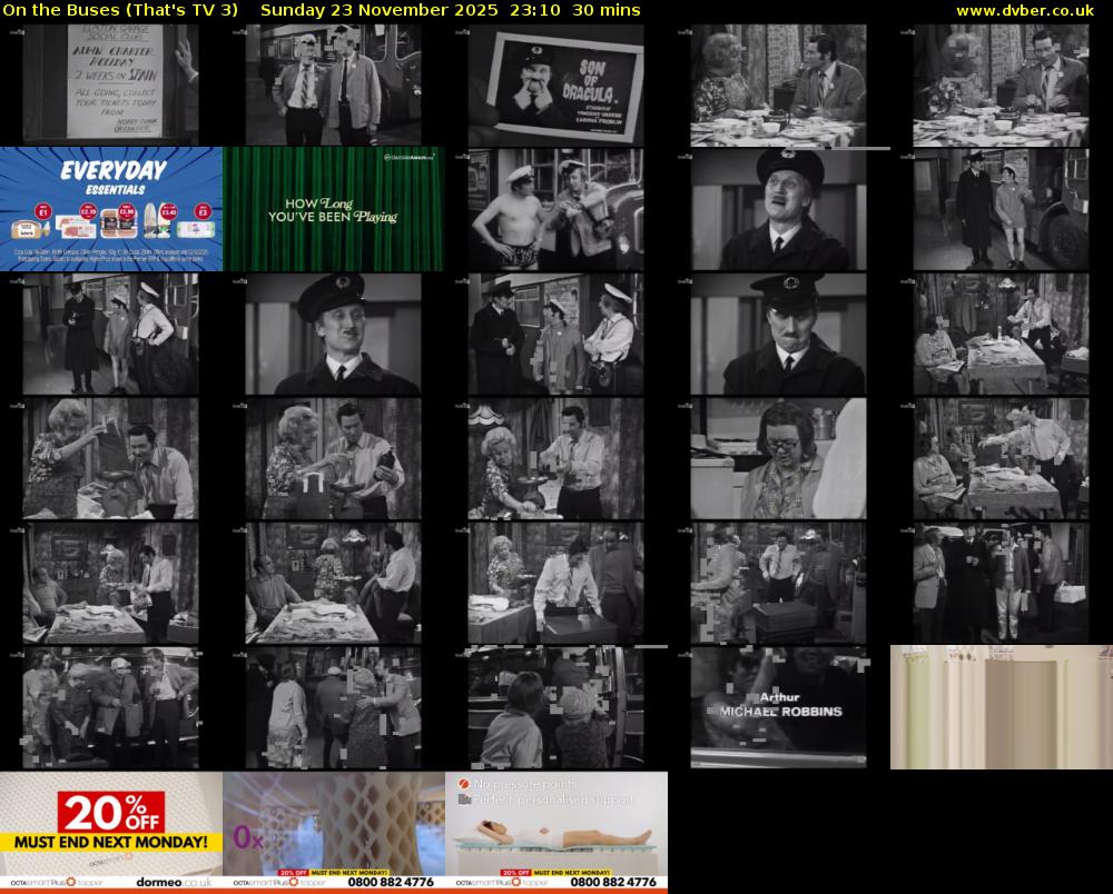 On The Buses (That's TV 3) Sunday 23 November 2025 23:10 - 23:40