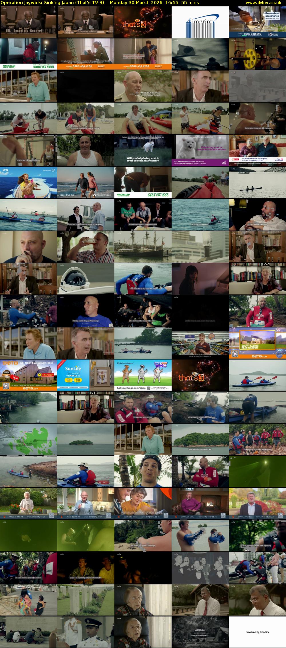 Operation Jaywick: Sinking Japan (That's TV 3) Monday 30 March 2026 16:55 - 17:50
