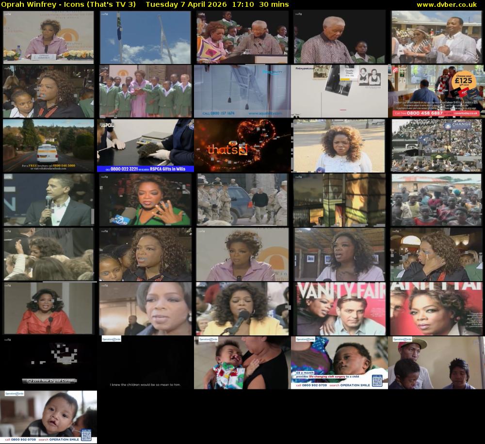 Oprah Winfrey - Icons (That's TV 3) Tuesday 7 April 2026 17:10 - 17:40