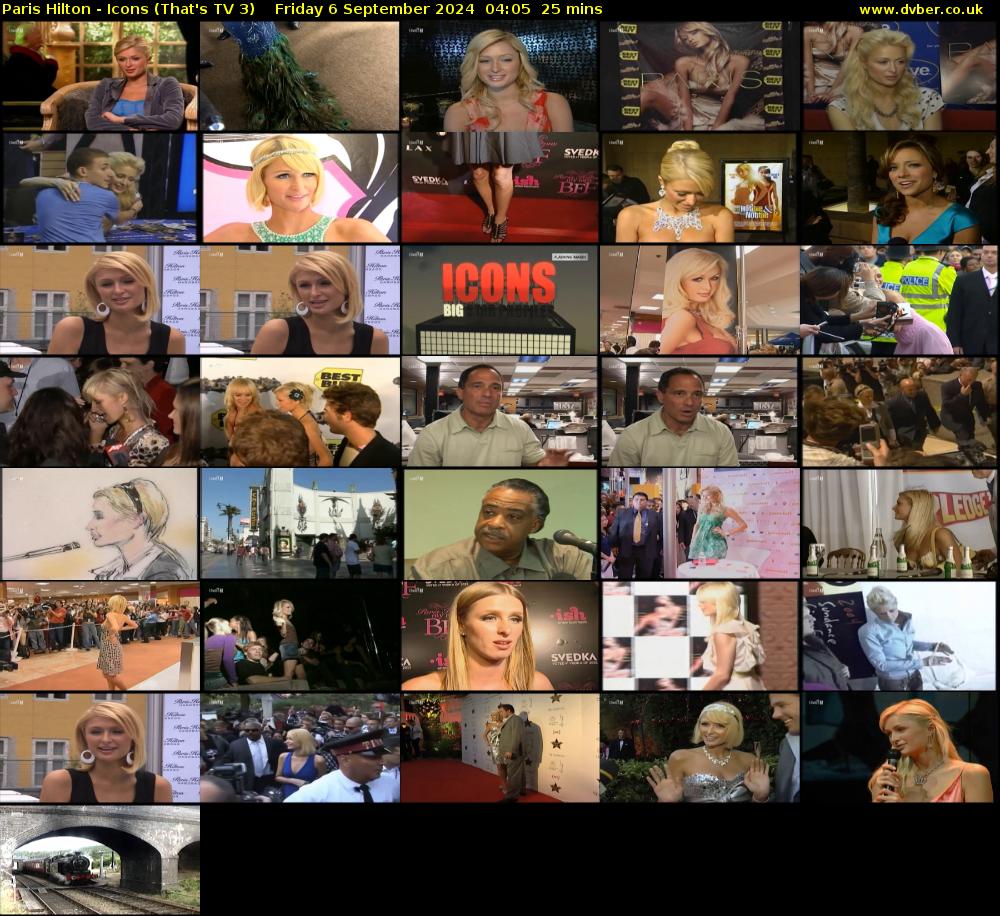 Paris Hilton - Icons (That's TV 3) Friday 6 September 2024 04:05 - 04:30