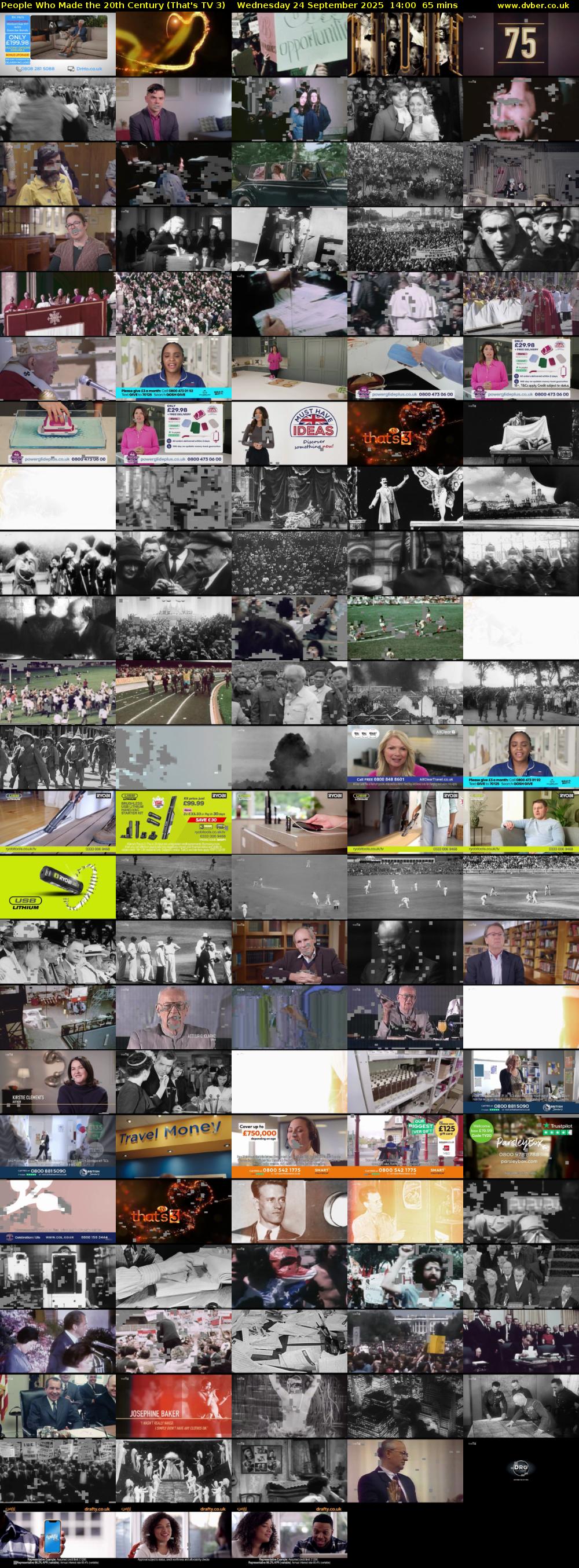 People Who Made the 20th Century (That's TV 3) Wednesday 24 September 2025 14:00 - 15:05