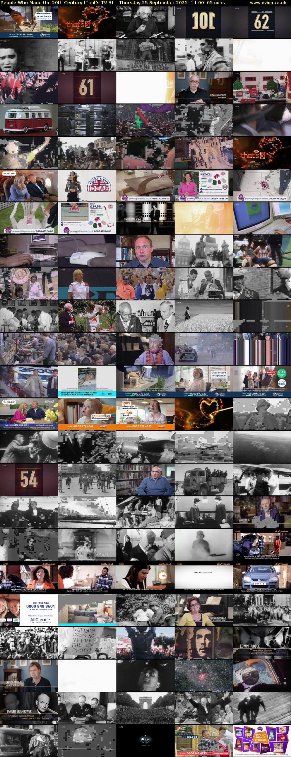 People Who Made the 20th Century (That's TV 3) Thursday 25 September 2025 14:00 - 15:05