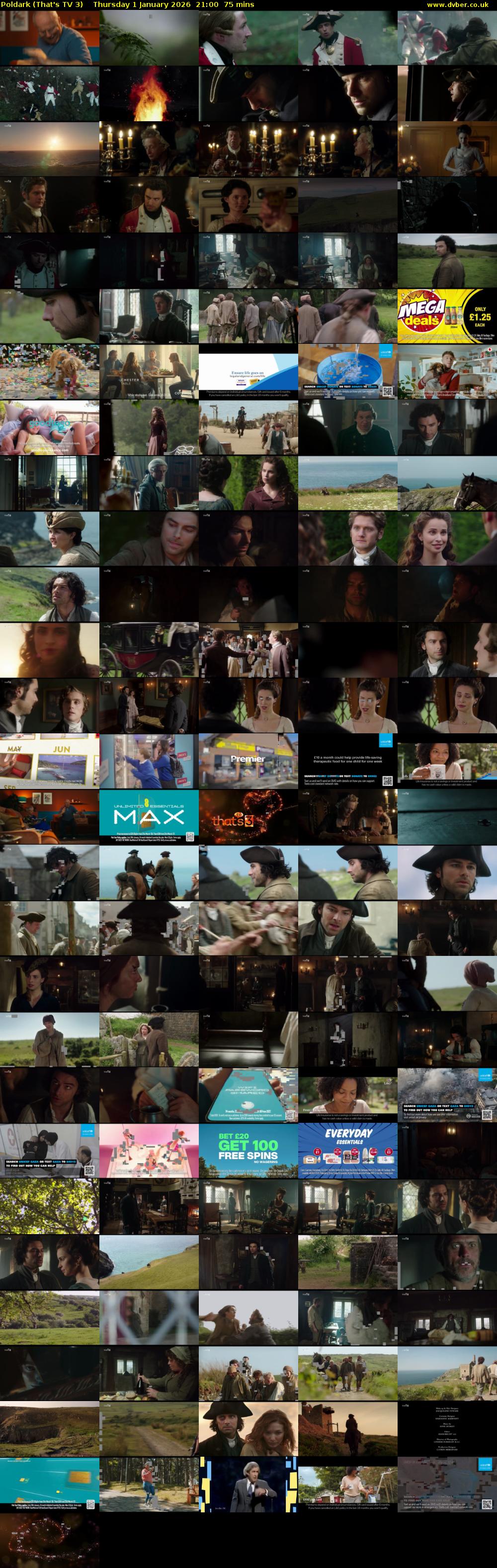 Poldark (That's TV 3) Thursday 1 January 2026 21:00 - 22:15