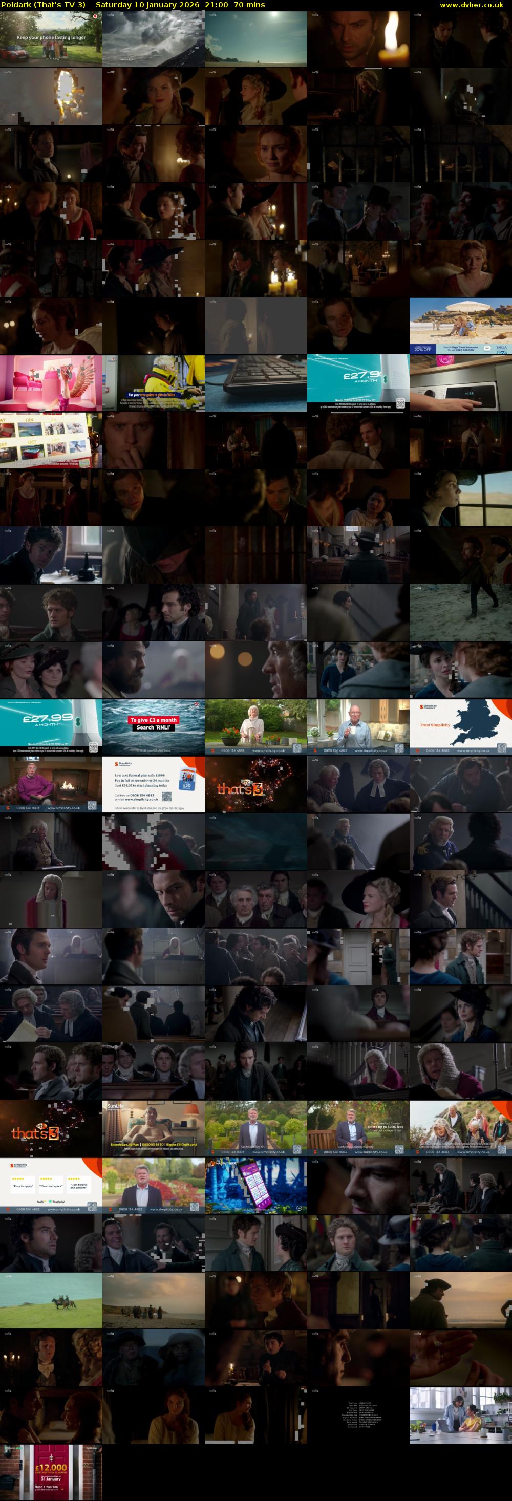 Poldark (That's TV 3) Saturday 10 January 2026 21:00 - 22:10