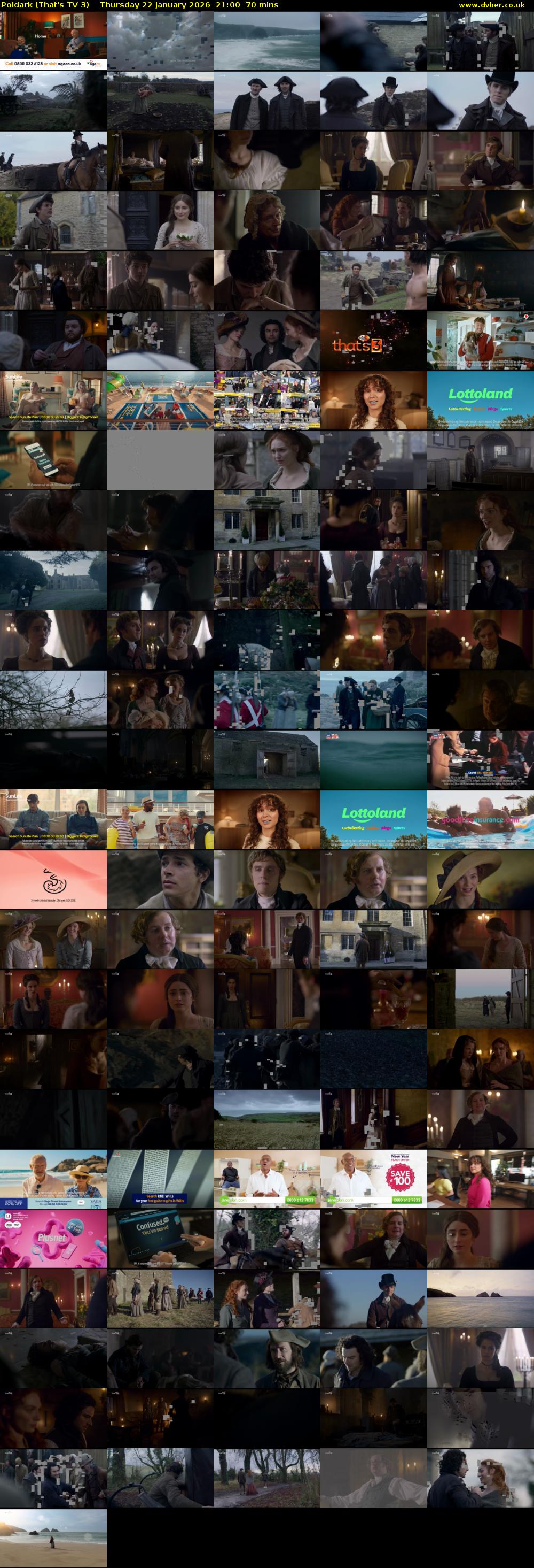 Poldark (That's TV 3) Thursday 22 January 2026 21:00 - 22:10