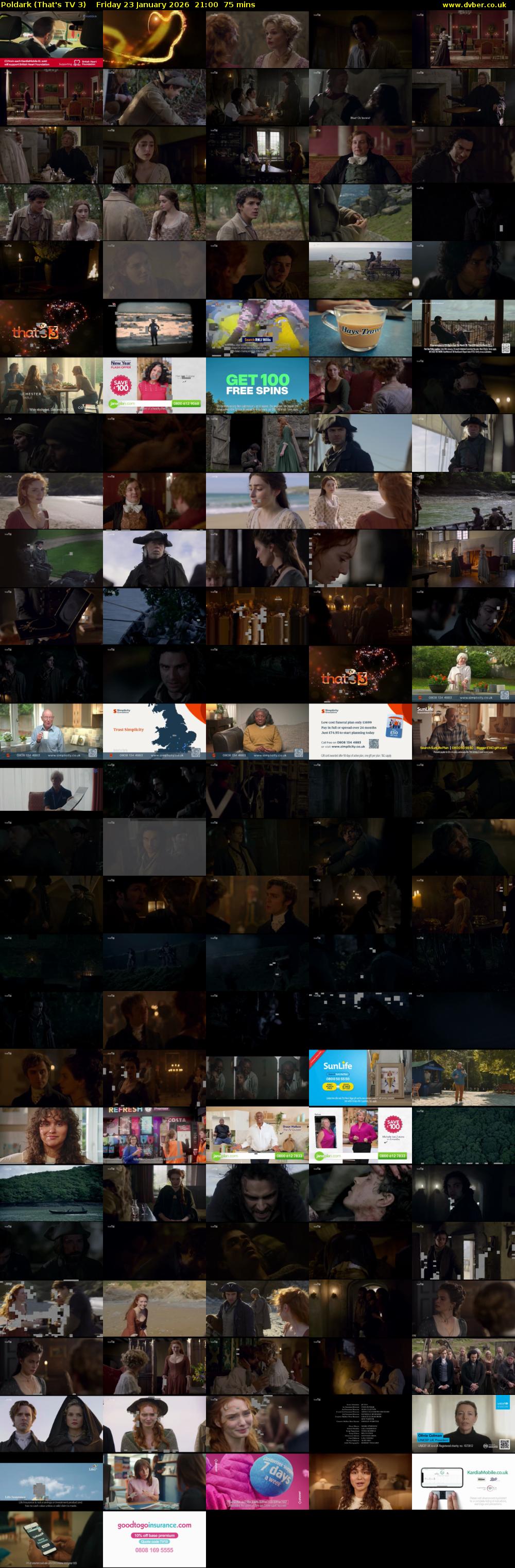 Poldark (That's TV 3) Friday 23 January 2026 21:00 - 22:15