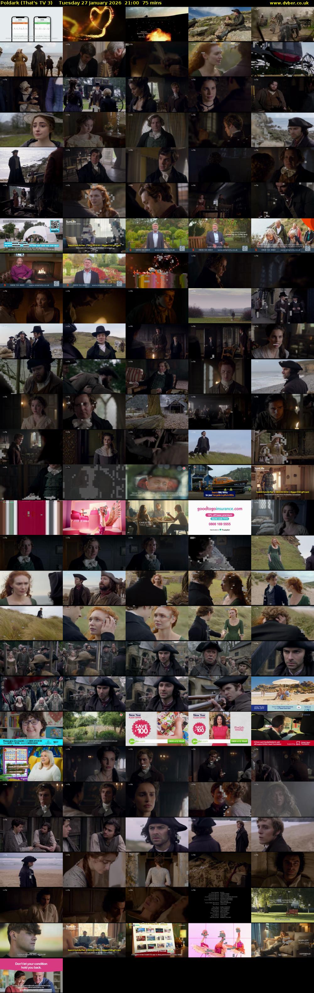 Poldark (That's TV 3) Tuesday 27 January 2026 21:00 - 22:15