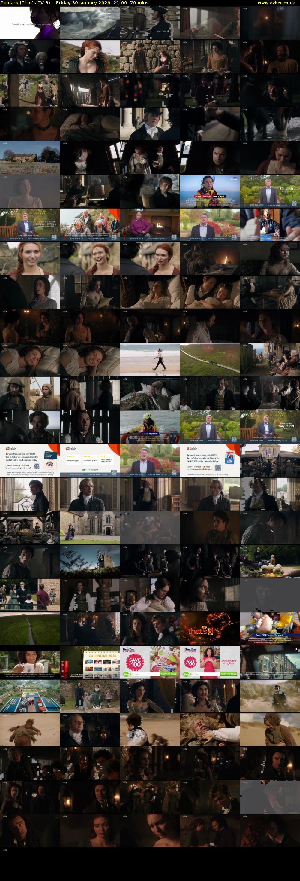 Poldark (That's TV 3) Friday 30 January 2026 21:00 - 22:10
