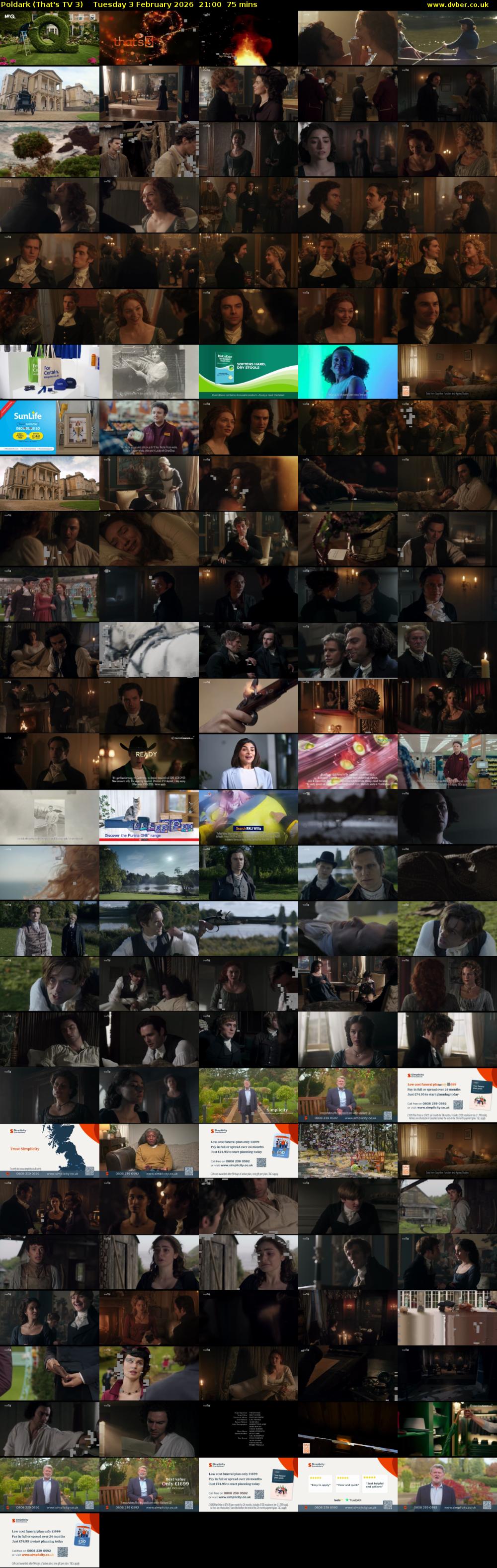 Poldark (That's TV 3) Tuesday 3 February 2026 21:00 - 22:15