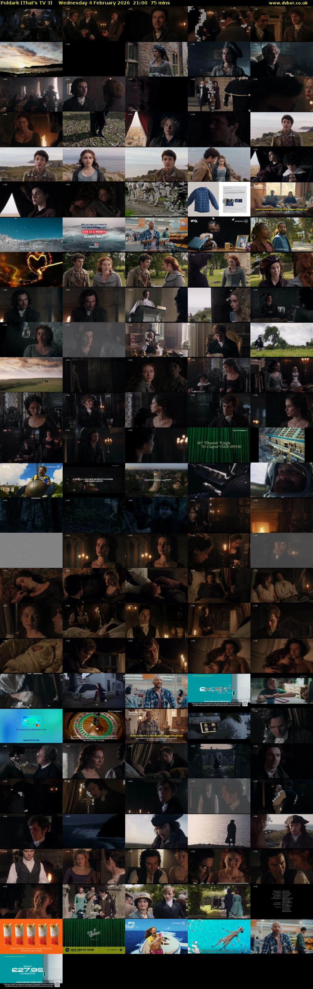 Poldark (That's TV 3) Wednesday 4 February 2026 21:00 - 22:15