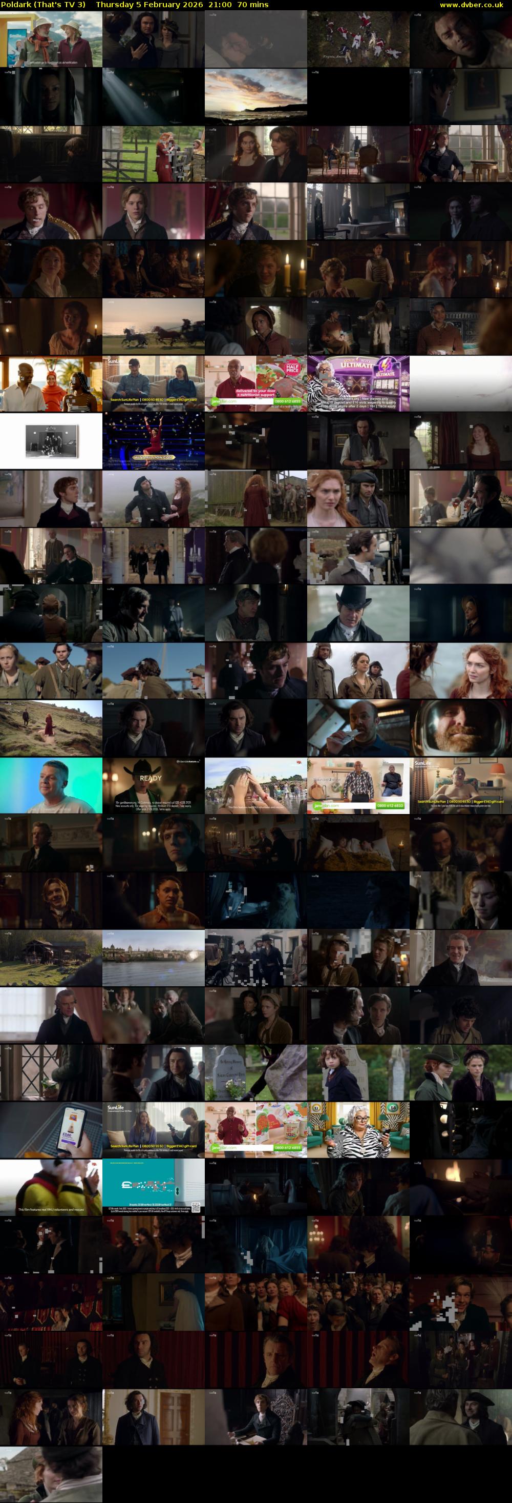 Poldark (That's TV 3) Thursday 5 February 2026 21:00 - 22:10