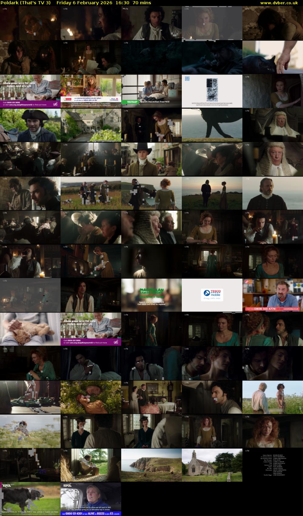 Poldark (That's TV 3) Friday 6 February 2026 16:30 - 17:40