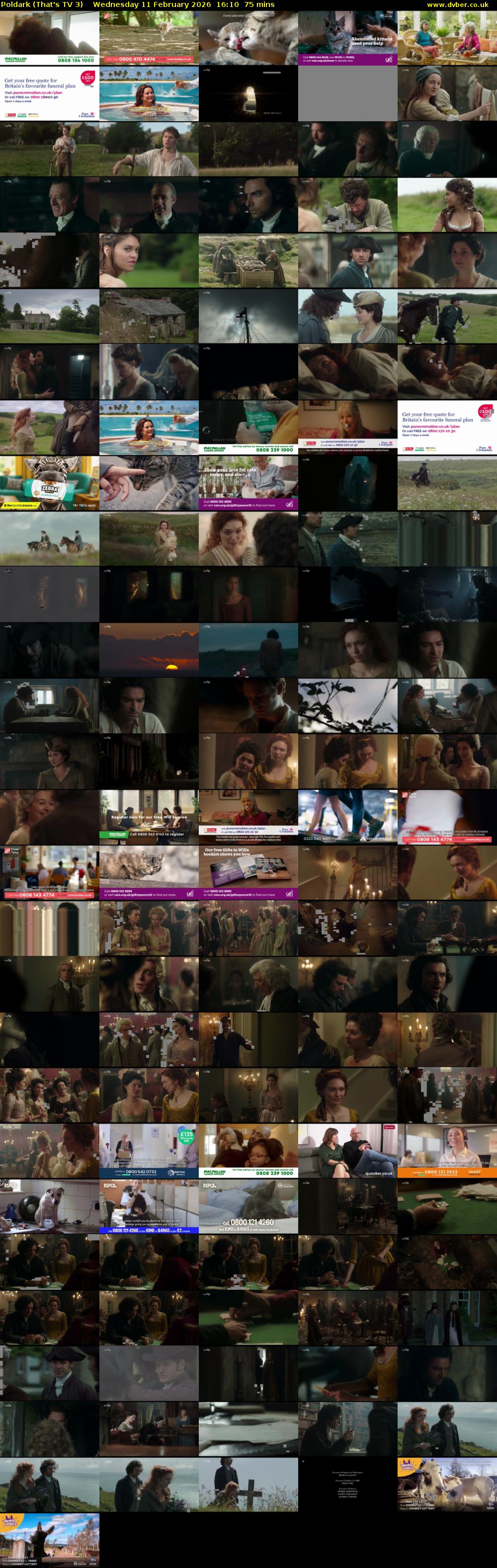 Poldark (That's TV 3) Wednesday 11 February 2026 16:10 - 17:25