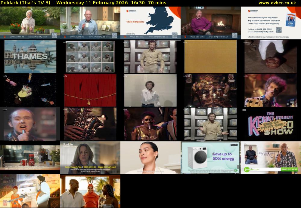 Poldark (That's TV 3) Wednesday 11 February 2026 16:30 - 17:40