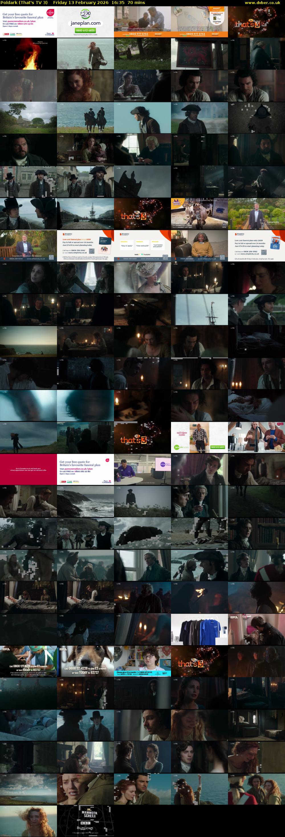 Poldark (That's TV 3) Friday 13 February 2026 16:35 - 17:45