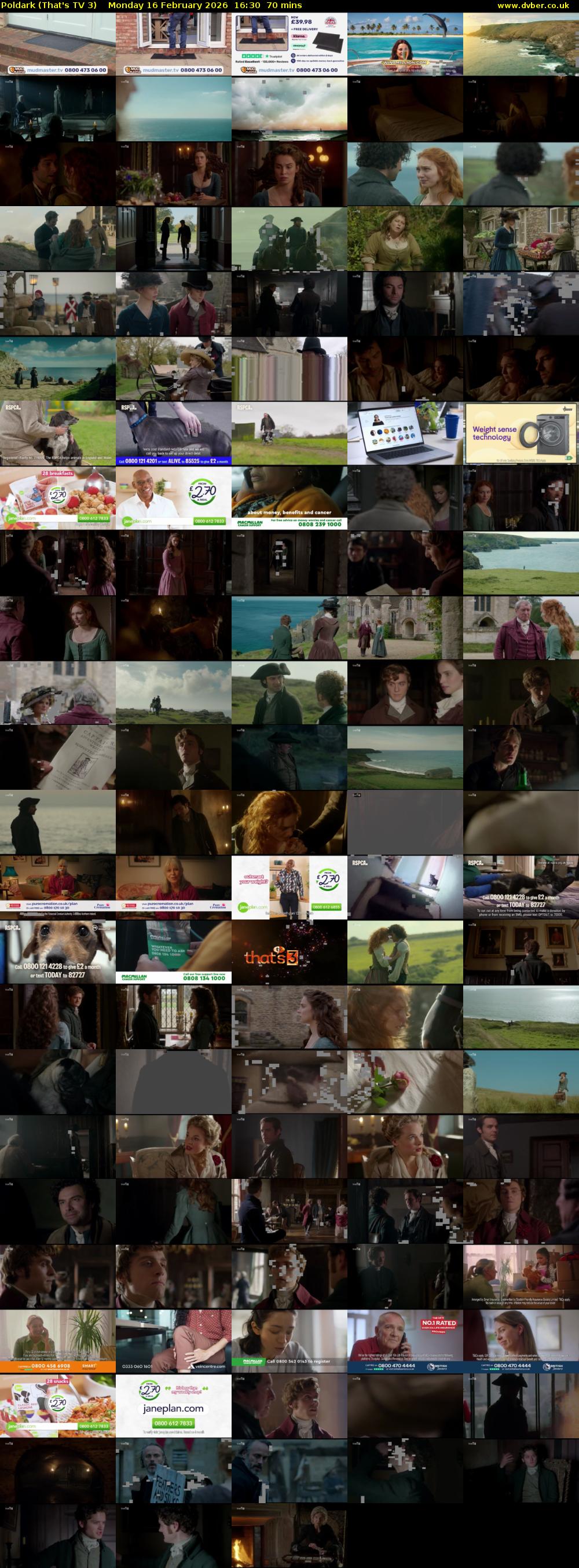 Poldark (That's TV 3) Monday 16 February 2026 16:30 - 17:40