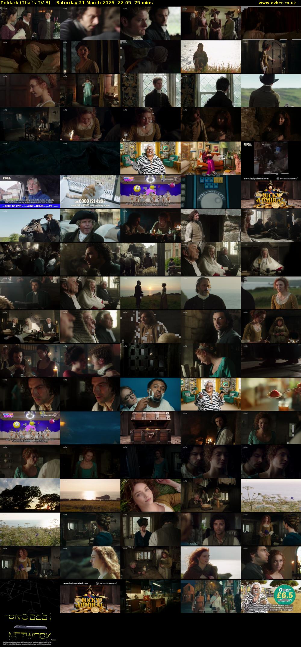Poldark (That's TV 3) Saturday 21 March 2026 22:05 - 23:20