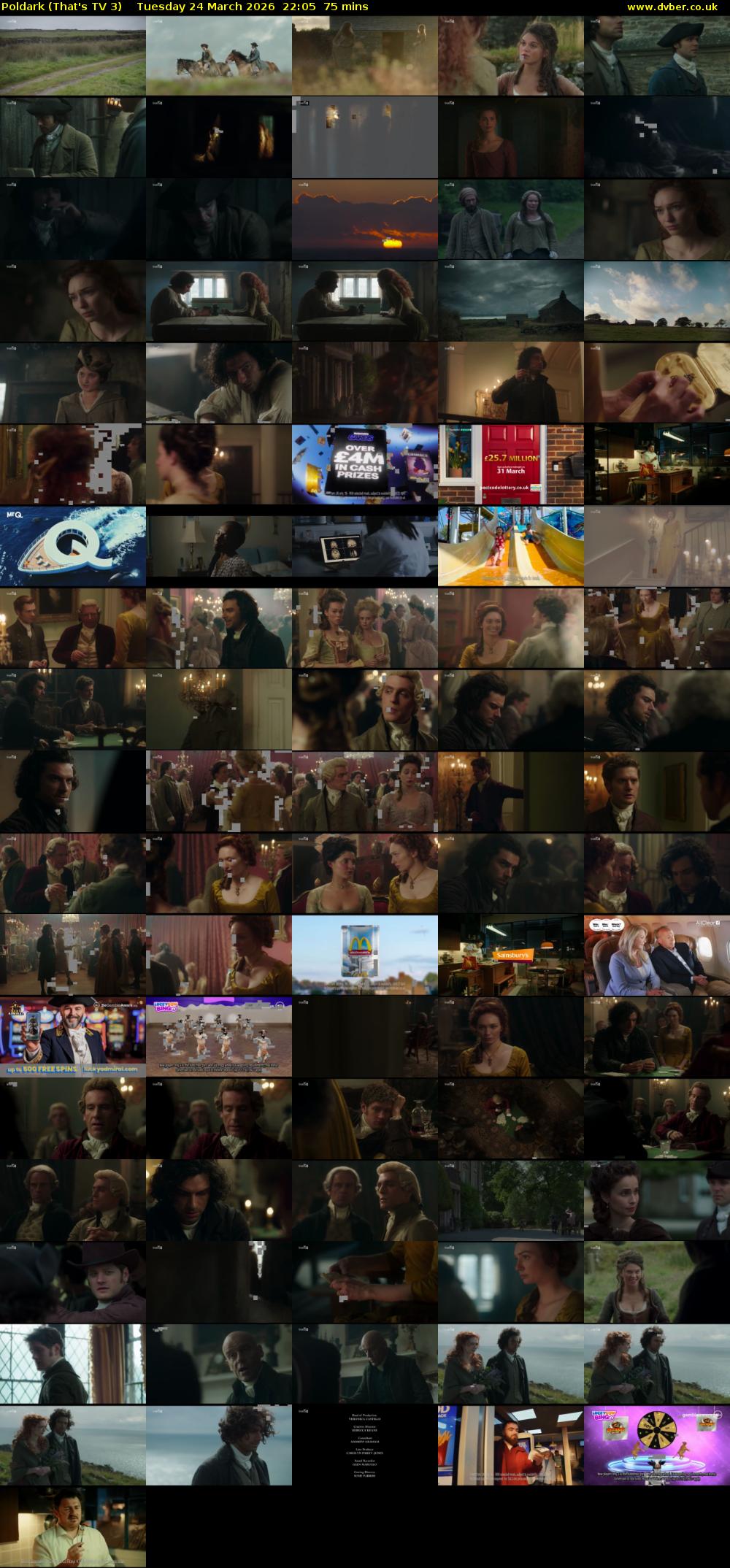 Poldark (That's TV 3) Tuesday 24 March 2026 22:05 - 23:20