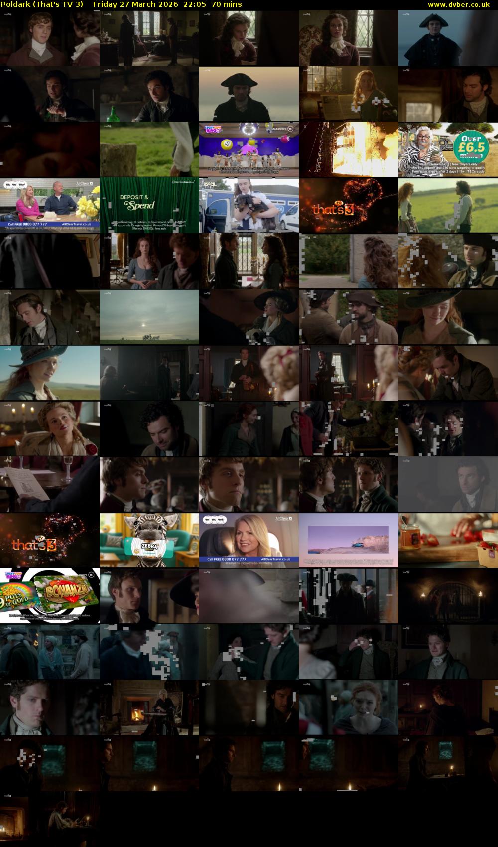 Poldark (That's TV 3) Friday 27 March 2026 22:05 - 23:15