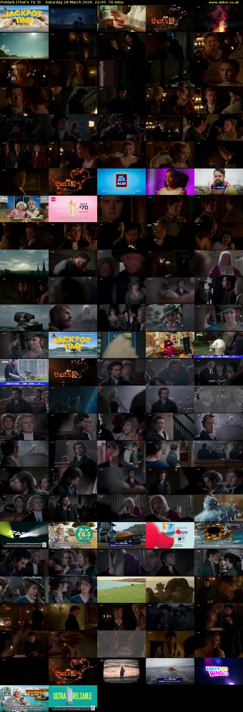 Poldark (That's TV 3) Saturday 28 March 2026 22:05 - 23:15