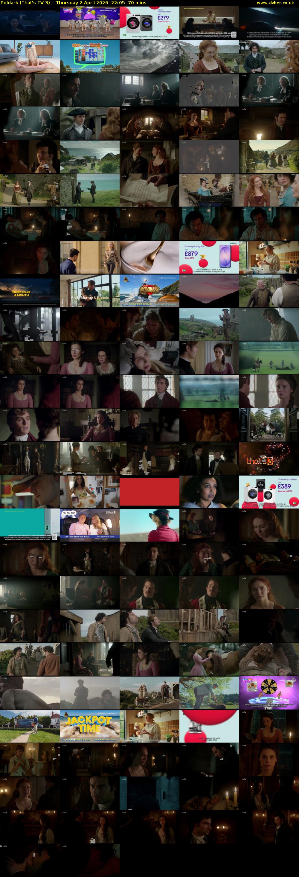 Poldark (That's TV 3) Thursday 2 April 2026 22:05 - 23:15