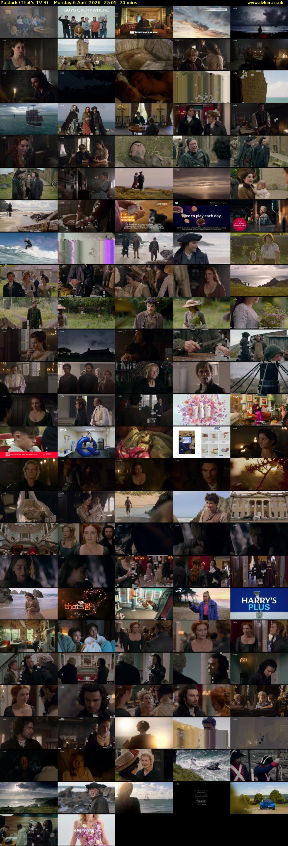 Poldark (That's TV 3) Monday 6 April 2026 22:05 - 23:15
