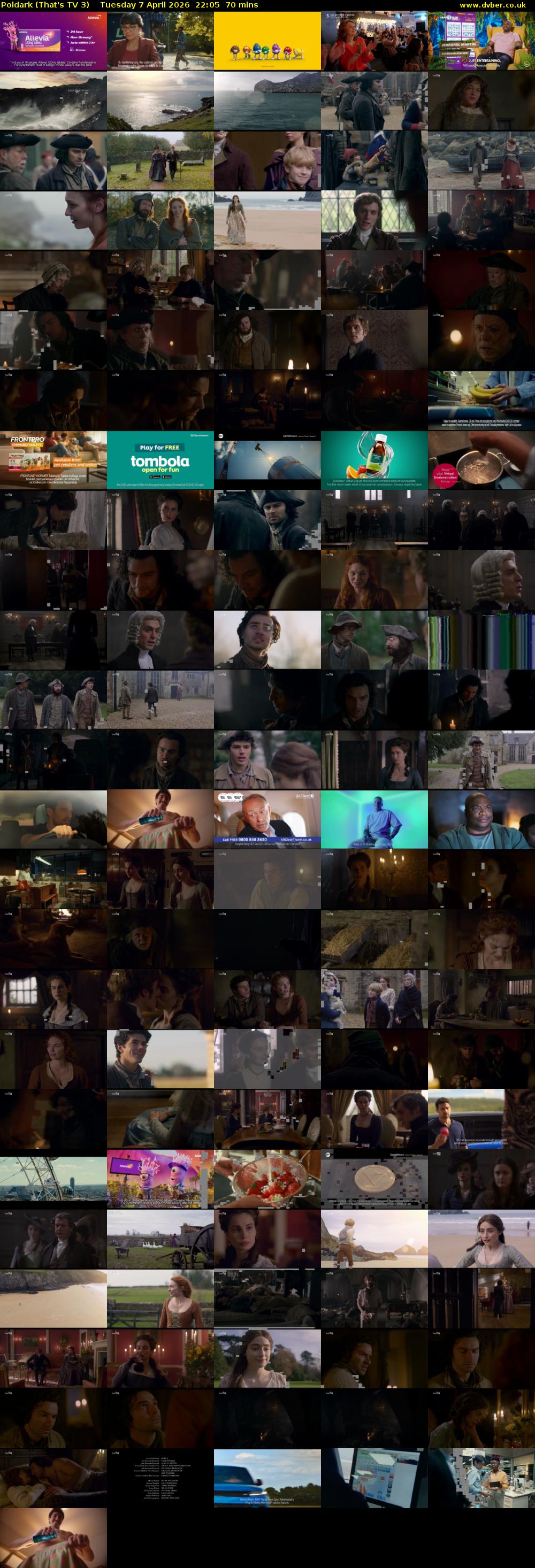 Poldark (That's TV 3) Tuesday 7 April 2026 22:05 - 23:15