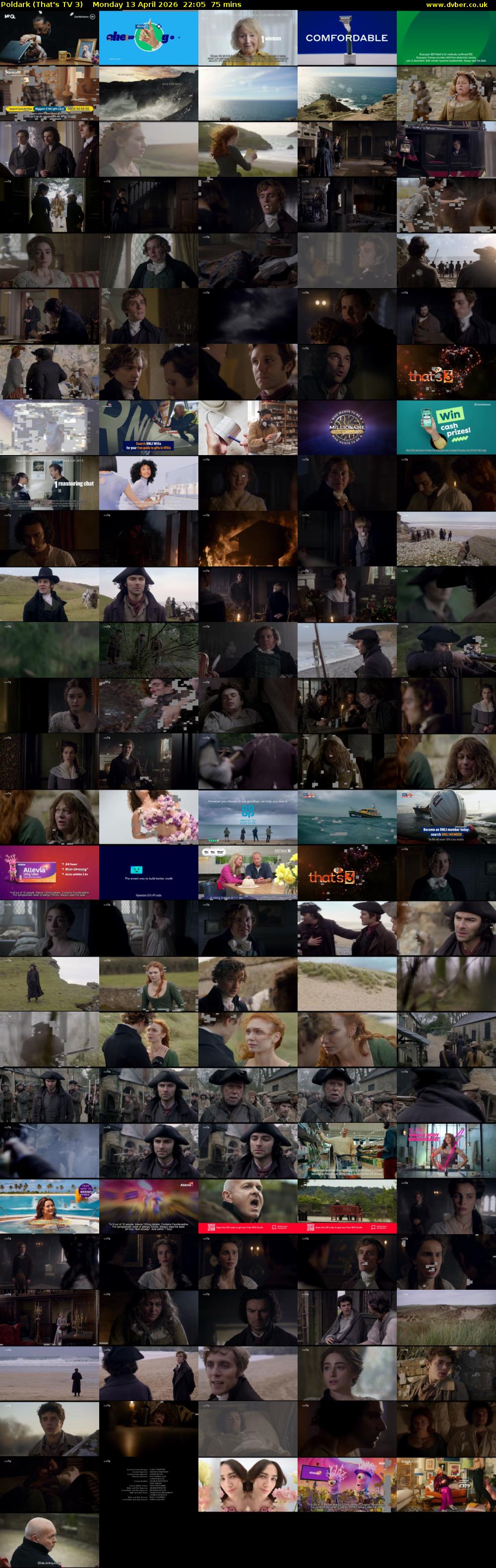 Poldark (That's TV 3) Monday 13 April 2026 22:05 - 23:20