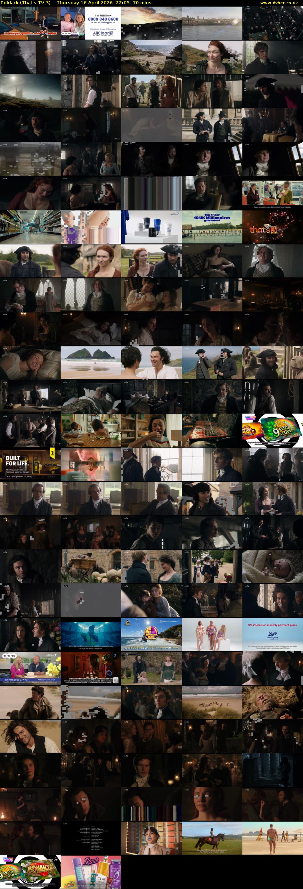 Poldark (That's TV 3) Thursday 16 April 2026 22:05 - 23:15