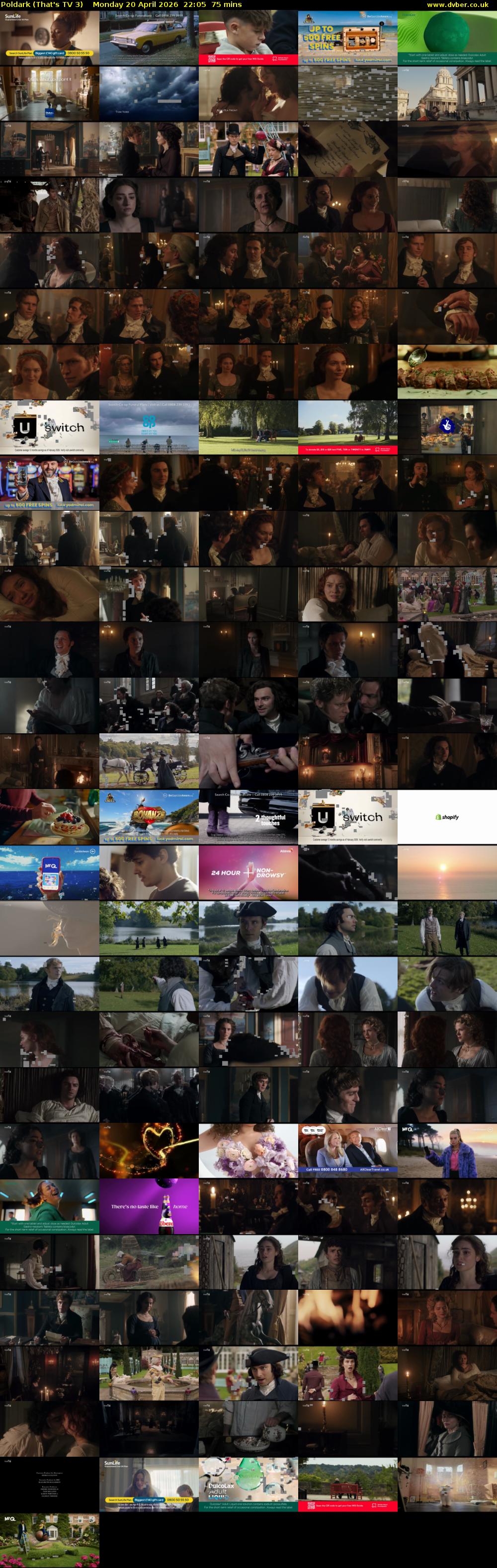 Poldark (That's TV 3) Monday 20 April 2026 22:05 - 23:20