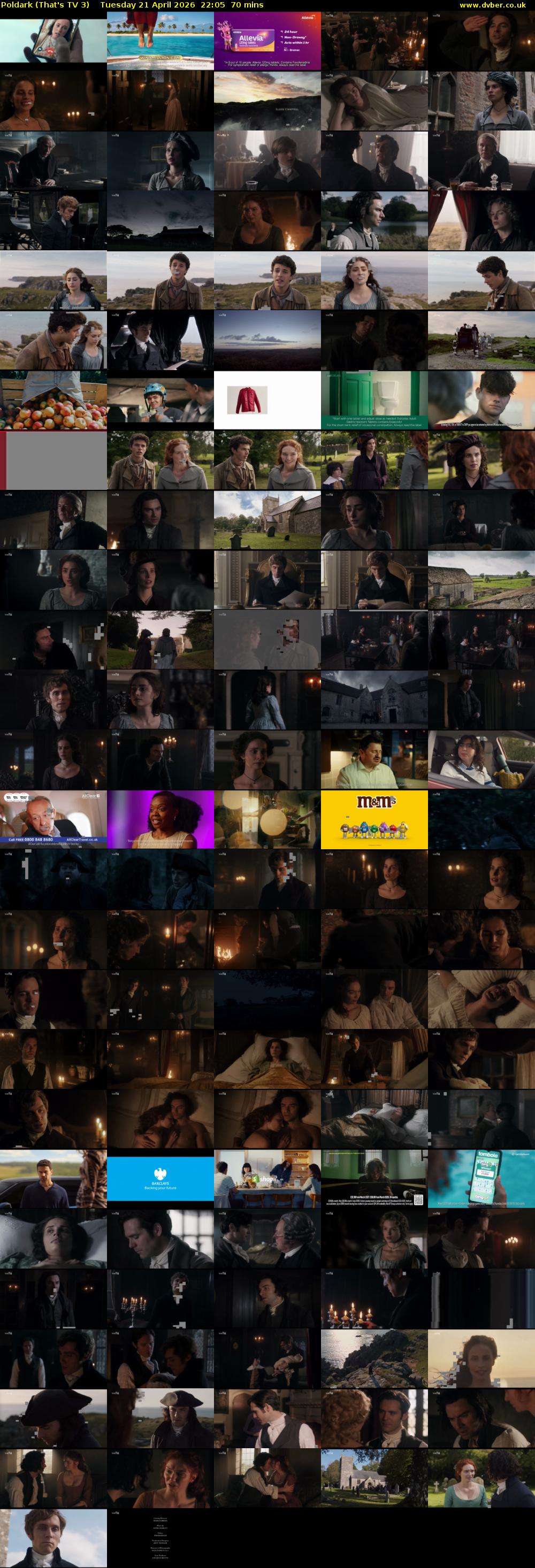 Poldark (That's TV 3) Tuesday 21 April 2026 22:05 - 23:15