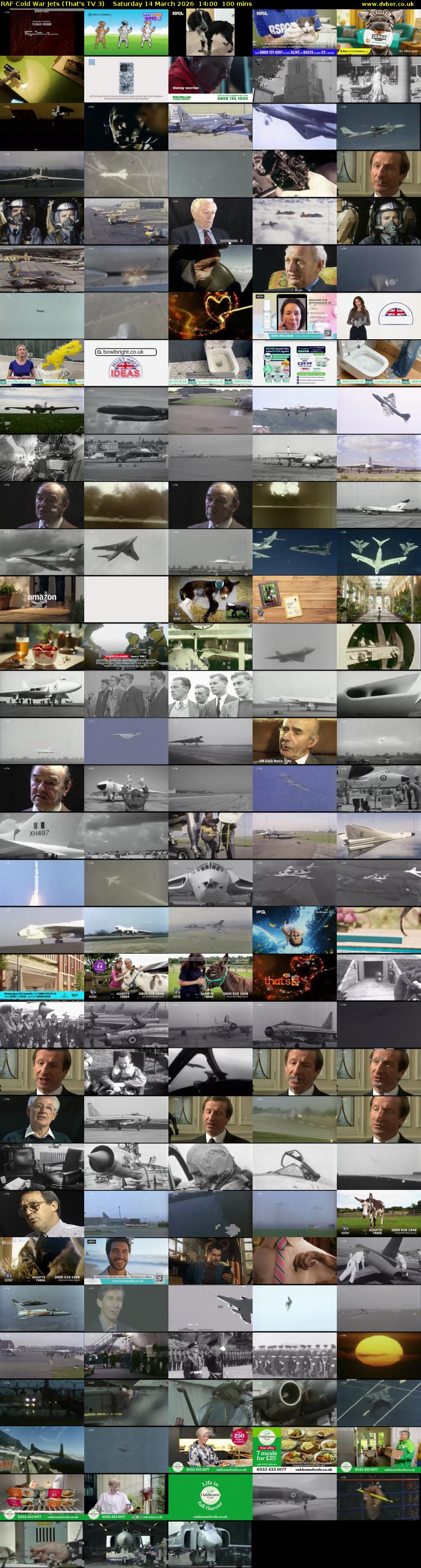 RAF Cold War Jets (That's TV 3) Saturday 14 March 2026 14:00 - 15:40